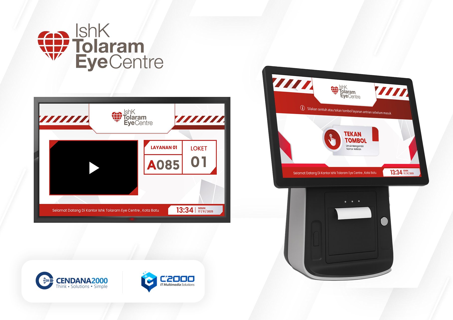Mockup Desain Branding Antrian Pos Ishk Tolaram